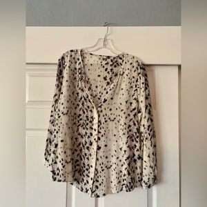 Joie Silk Leopard Print Blouse